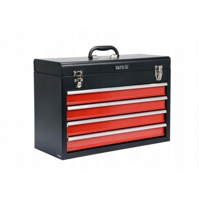 Yato YT-08874 small parts/tool box Stainless steel Black, Red