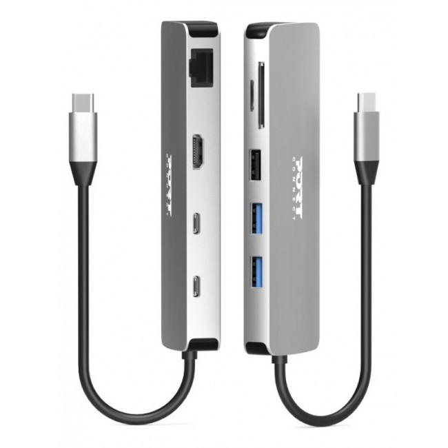 Port Designs 900164 laptop dock/port replicator Wired USB 3.2 Gen 1 (3.1 Gen 1) Type-C Stainless steel