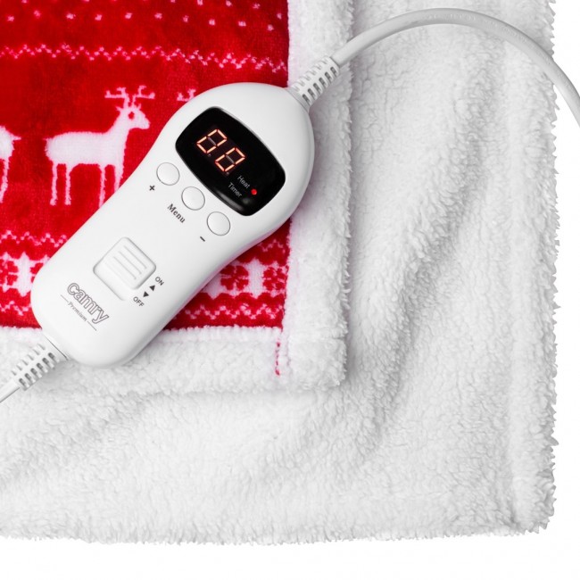 Camry Premium CR 7441 electric blanket 120 W Red, White Fleece