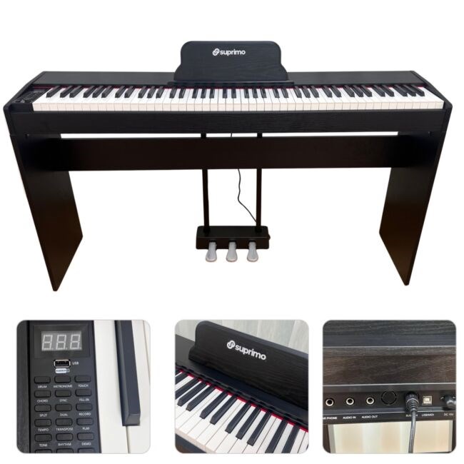 SUPRIMO SDP88 BK pianino cyfrowe stacjonarne czarn
