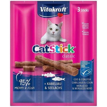 VITAKRAFT CatStick Classic Cod and saithe - cat treats - 18g