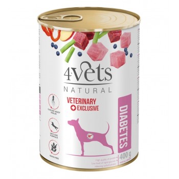 4VETS Natural Diabetes Dog - wet dog food - 400 g