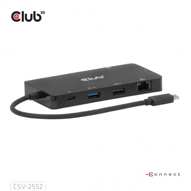 CLUB3D 9-1 Dual HDMI USB-C Hub PD3.0 100W