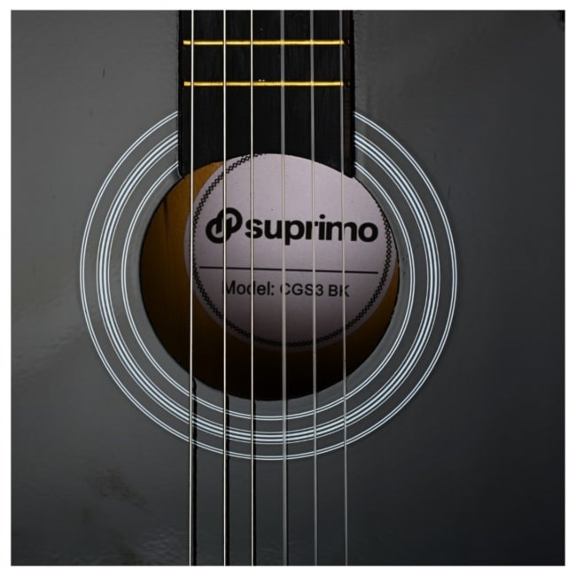 SUPRIMO CGS3 BK - classical guitar 4/4, black SUPRIMO CGS3 BK - classical guitar 4/4, black