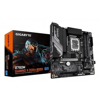 GIGABYTE B760M GAMING X DDR4 GEN5 Motherboard - Supports 14th Gen. Intel Core CPUs, 8+1+1 phases VRM, up to 3200MHz DDR4, 2xPCIe 4.0 M.2, 2.5 GbE LAN, USB 3.2 Gen 1
