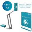 I.R.I.S. IRIScan Visualizer 7 + Readiris Dyslexic 2.0 Overhead scanner 4160 x 3120 DPI A3 Arctic blue, Silver