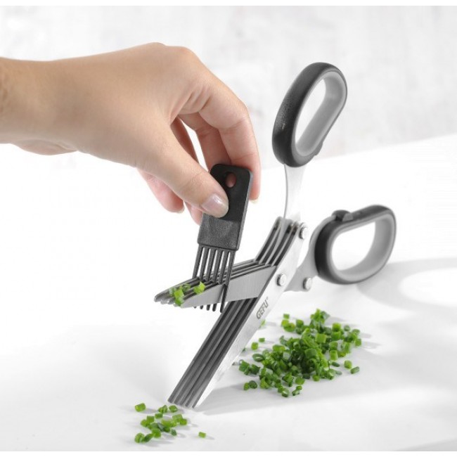 GEFU 12660 kitchen scissors 191 mm Black, Stainless steel Herb GEFU 12660 kitchen scissors 191 mm Black, Stainless steel Herb