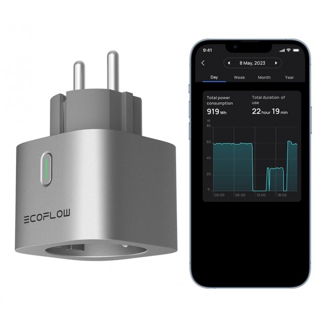 EcoFlow EFA-SMARTPLUG-EU smart plug Silver
