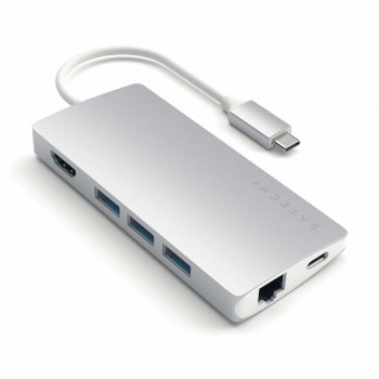 Satechi ST-TCMA2S laptop dock/port replicator USB 3.2 Gen 1 (3.1 Gen 1) Type-C Silver
