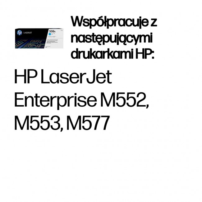 HP 508A Cyan Original LaserJet Toner Cartridge HP 508A Cyan Original LaserJet Toner Cartridge