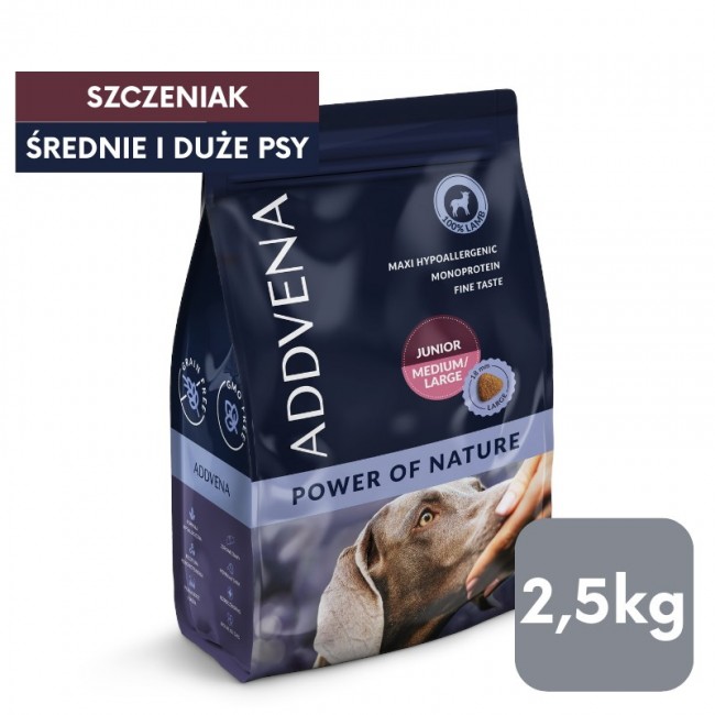 ADDVENA Power of Nature Junior Medium/Large Lamb - dry dog food - 2,5kg ADDVENA Power of Nature Junior Medium/Large Lamb - dry dog food - 2,5kg