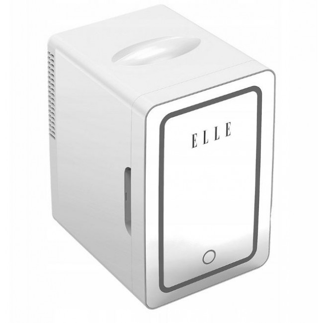 Mini fridge with LED make-up mirror ELLE 4L white