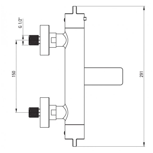 Thermostatic bathtub mixer
