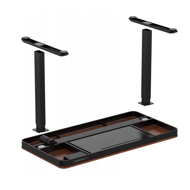 ACTIVEJET desk with electric height adjustment 120x60 ET119S black/walnut