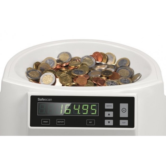 Safescan 1250 EUR Coin counting machine White