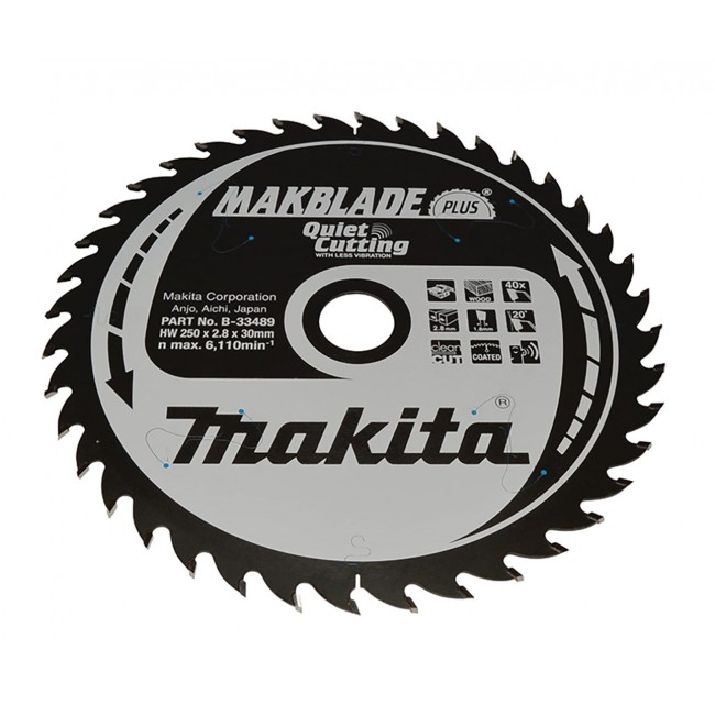 MAKITA PI A TARCZOWA 250x30x40z MAKBLADE PLUS DREWNO