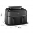 Philips 5000 series NA550/00 fryer Double 9 L Stand-alone 2750 W Hot air fryer Black