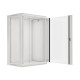 Lanberg wall-mounted installation rack cabinet 19'' 18U 600x450mm gray (glass door)