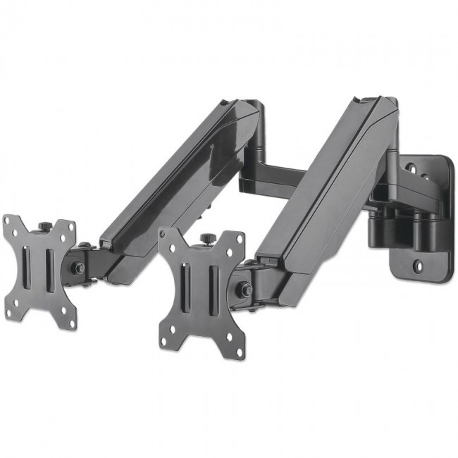Manhattan Dual Wall Mount for TV & Monitors (Full Motion Gas Spring), For screens 17