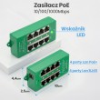 Extralink Gigabit PoE Injector 4 Portowy Active, 4 ports Gigabit 802.3at/af, Mode A