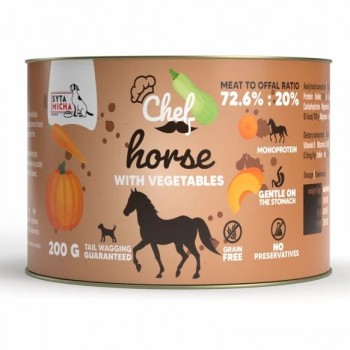 SYTA MICHA Chef Horse with vegetables Mono - wet dog food - 200g