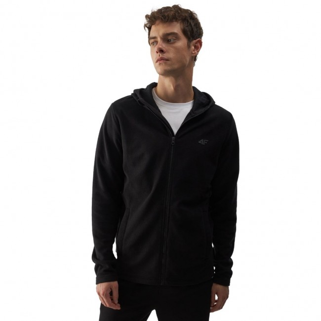 Men's Fleece Jacket 4F M290 Deep Black 4FWMM00TFLEM290 20S S Men's Fleece Jacket 4F M290 Deep Black 4FWMM00TFLEM290 20S S