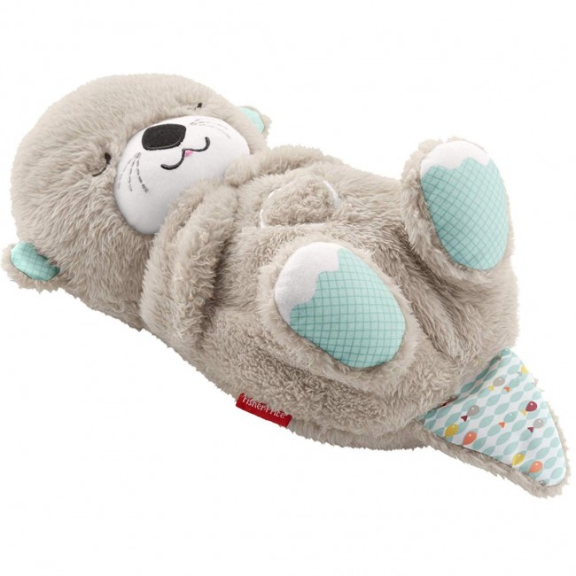 Fisher-Price Soothe 'n Snuggle Otter, Plush Baby Toy, Sound Machine with Breathing Motion
