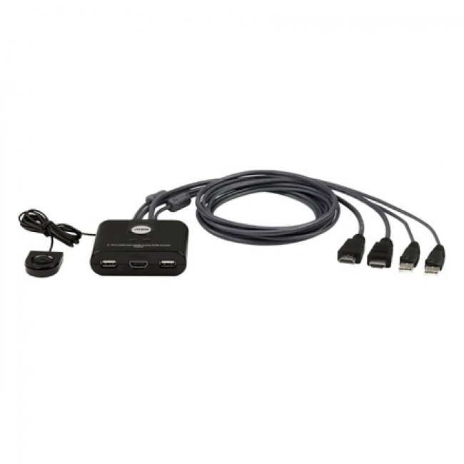 ATEN 2-Port USB FHD HDMI Cable KVM Switch ATEN 2-Port USB FHD HDMI Cable KVM Switch