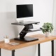 Maclean Desktop Stand for Keyboard, Monitor or Laptop, Gas Spring, Standing Up, Black, MC-882