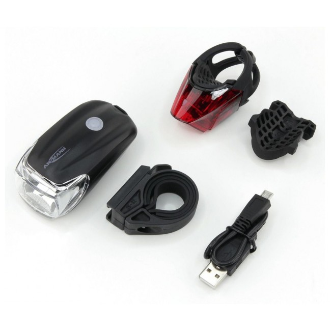 Ansmann 1600-0254 bicycle light Rear lighting + Front lighting (set) LED