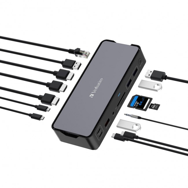Verbatim CDS-15 Wired USB 3.2 Gen 1 (3.1 Gen 1) Type-C Black, Grey Verbatim CDS-15 Wired USB 3.2 Gen 1 (3.1 Gen 1) Type-C Black, Grey
