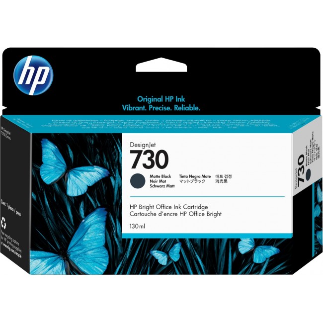 HP 730 130-ml Matte Black DesignJet Ink Cartridge HP 730 130-ml Matte Black DesignJet Ink Cartridge