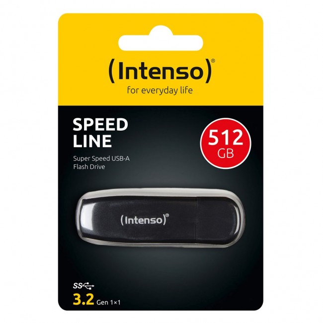 Intenso Speed Line USB flash drive 512 GB USB Type-A 3.2 Gen 1 (3.1 Gen 1) Black Intenso Speed Line USB flash drive 512 GB USB Type-A 3.2 Gen 1 (3.1 Gen 1) Black