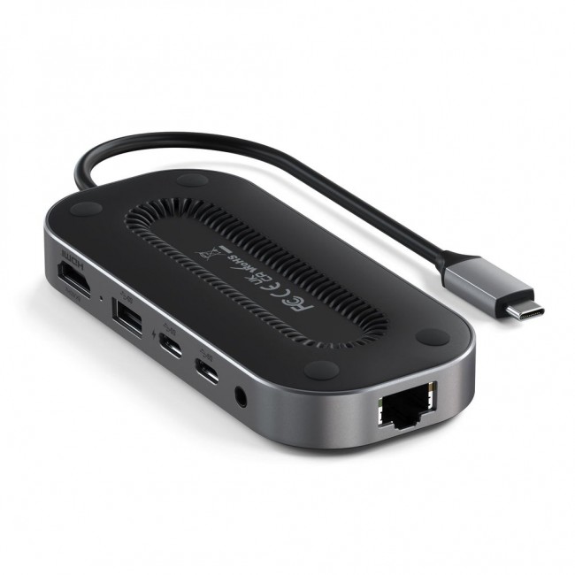 Satechi ST-U4MGEM laptop dock/port replicator Wired USB4 Black, Grey