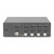 Digitus KVM Switch, 4 Port, Dual Display, 4K, DisplayPort Digitus KVM Switch, 4 Port, Dual Display, 4K, DisplayPort