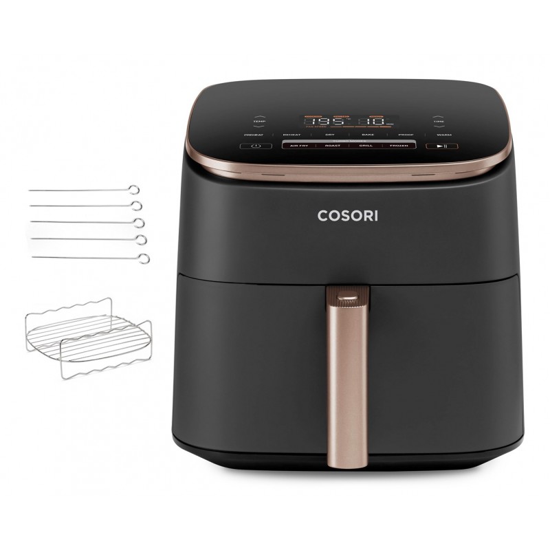 Cosori Turbo Blaze Chef Edition Single 6 L Stand-alone 1725 W Hot air fryer Black, Pink gold