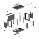 Lanberg WF03-5306-10B rack cabinet 6U Wall mounted rack Black