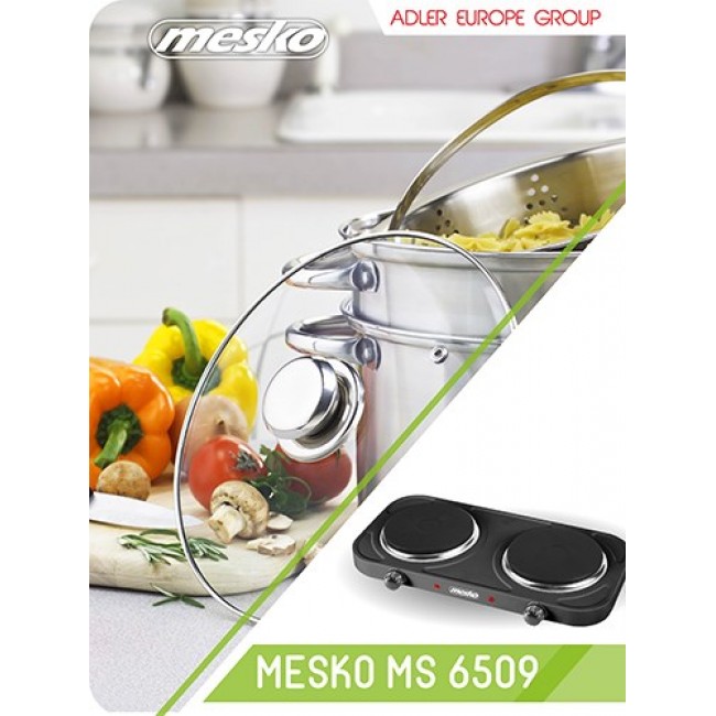 Mesko Home MS 6509 hob Black Countertop Sealed plate 2 zone(s) Mesko Home MS 6509 hob Black Countertop Sealed plate 2 zone(s)