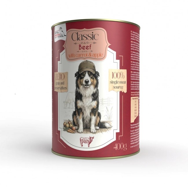 SYTA MICHA Classic Beef with carrot - wet dog food - 400g SYTA MICHA Classic Beef with carrot - wet dog food - 400g