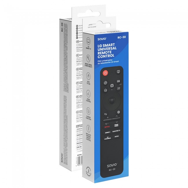 Savio RC-30 remote control IR/Bluetooth Press buttons Savio RC-30 remote control IR/Bluetooth Press buttons