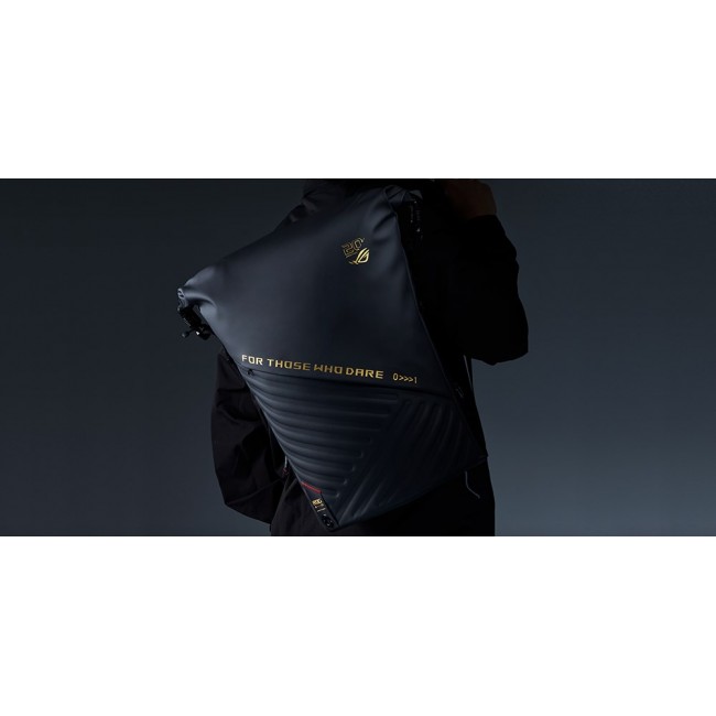 ASUS ROG SLASH Edition 20 backpack Roll top backpack Black Polyester, PU leather