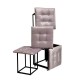 Puff-transformer 5in1 - 5 stools in 1 pouffe powder pink velvet 2269