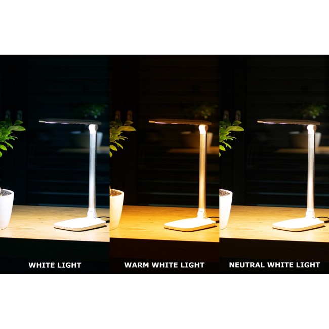 Montis Lampka biurkowa wielofunkcyjna LED MT042 table lamp White Montis Lampka biurkowa wielofunkcyjna LED MT042 table lamp White
