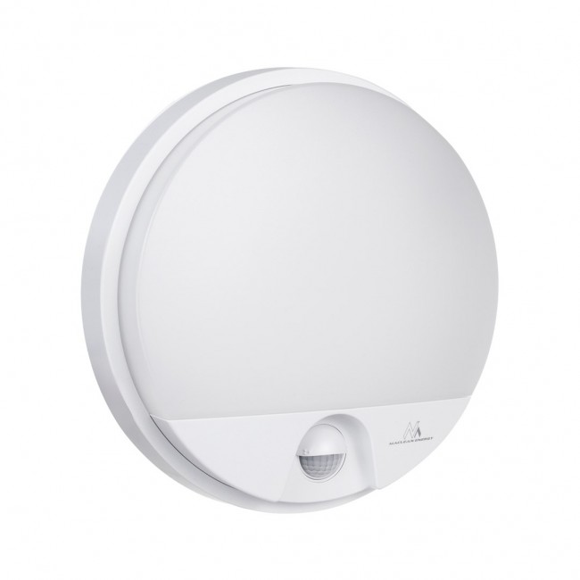 Wall LED Lamp with Infrared Motion Sensor Indoor / Outdoor Lighting 1100lm 15W IP54 4000K Waterproof Colour: White