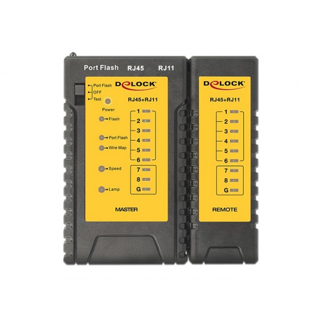 DeLOCK 86407 network cable tester Twisted pair cable tester Black DeLOCK 86407 network cable tester Twisted pair cable tester Black