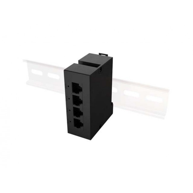 LANBERG DIN-FE4-AT-30W SWITCH 1XIN 3X OUT 100MB POE EXTENDER FAST ETHERNET DIN RAIL AT 30W