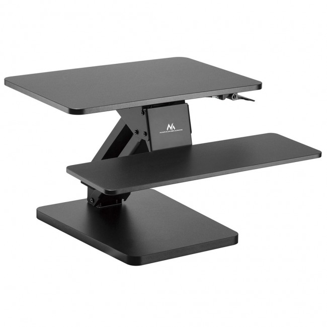 Maclean Desktop Stand for Keyboard, Monitor or Laptop, Gas Spring, Standing Up, Black, MC-882