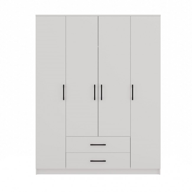 Topeshop ROMANA 160 BIEL KPLB bedroom wardrobe/closet 11 shelves 4 door(s) White Topeshop ROMANA 160 BIEL KPLB bedroom wardrobe/closet 11 shelves 4 door(s) White