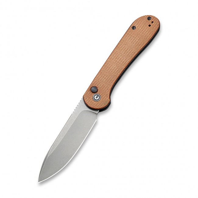 CIVIVI Button Lock Elementum Knife with Brown Micarta CIVIVI Button Lock Elementum Knife with Brown Micarta
