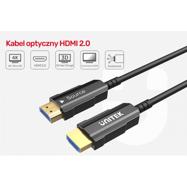 UNITEK HDMI CABLE 2.0 4K 60HZ AOC-20M UNITEK HDMI CABLE 2.0 4K 60HZ AOC-20M